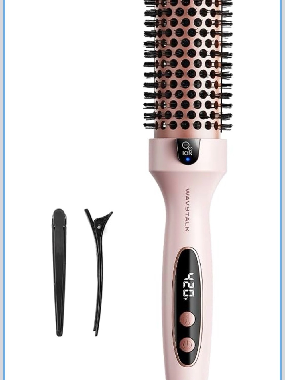 Wavytalk Thermal Brush Blowout Boost 1.5″ Heat Round Brush for Blowout Look